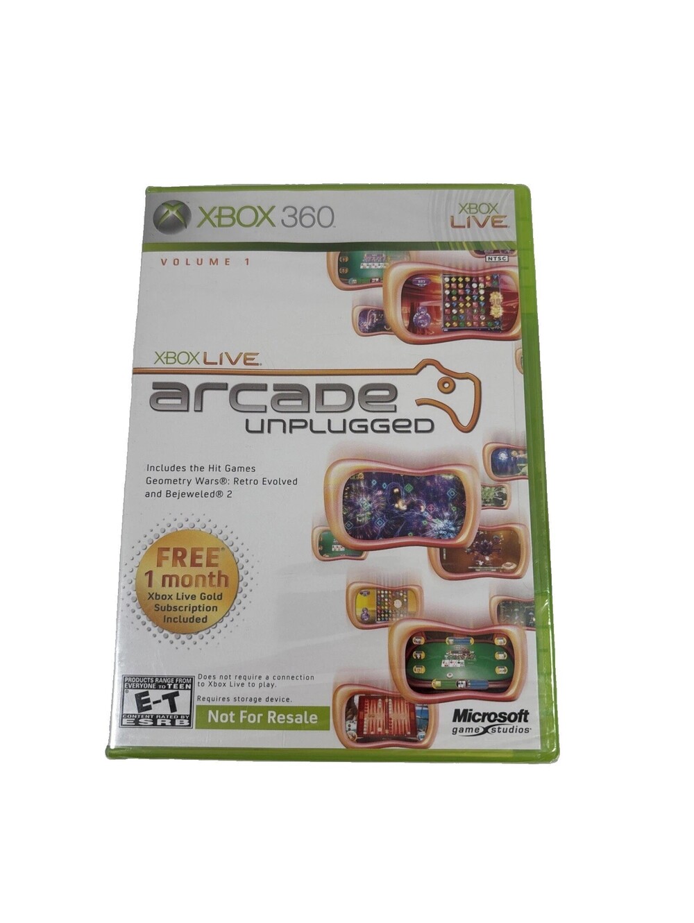 Xbox Live Arcade Unplugged Vol 1 Microsoft Xbox 360 2006 Sealed New
